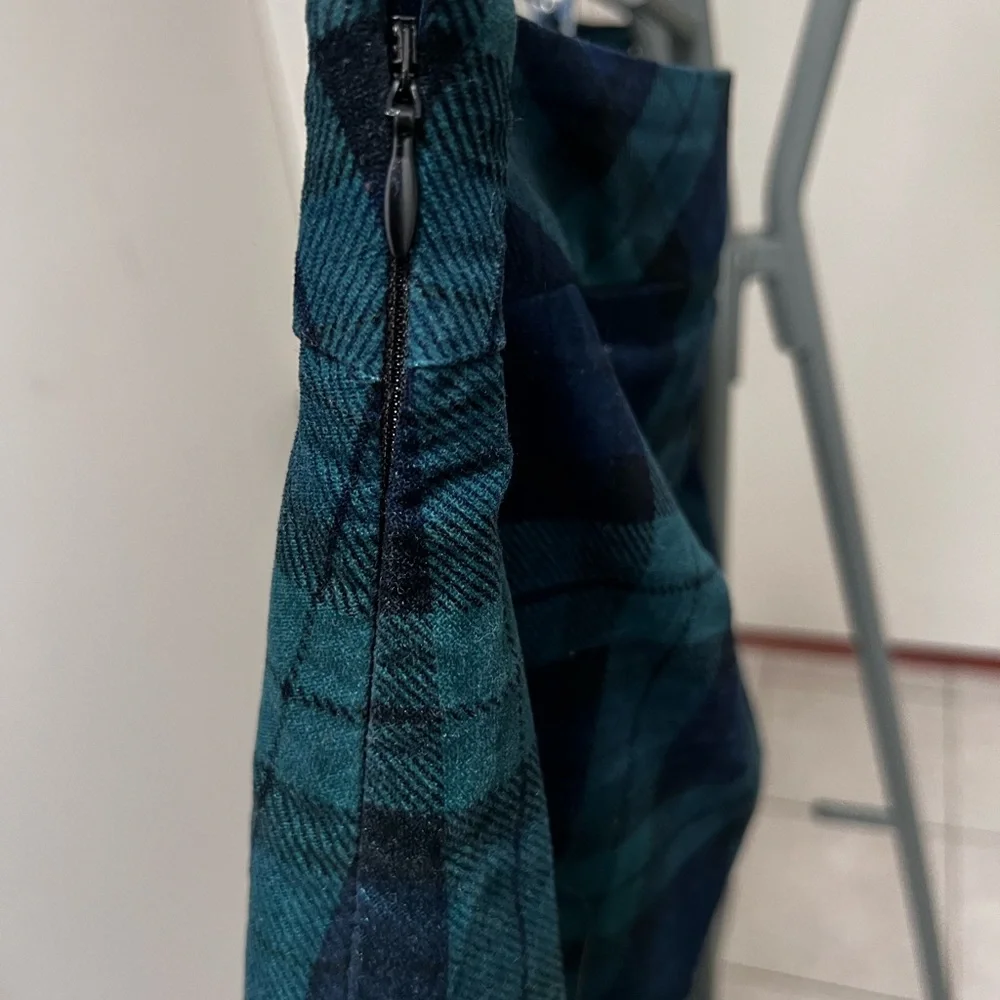 Talbots Tartan Velvet Plaid Skirt